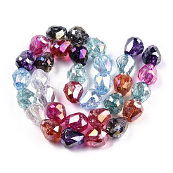 Transparent Electroplate Glass Beads Strands&nbsp;EGLA-N006-079H