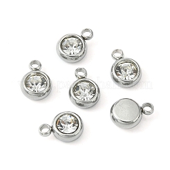 20Pcs 201 Stainless Steel Rhinestone Charms&nbsp;STAS-YW0002-02A