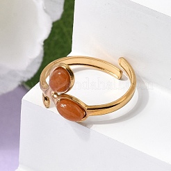 304 Stainless Steel Cuff Open Rings&nbsp;RJEW-F213-04G-05