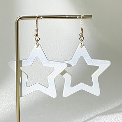 Alloy Acrylic Star Dangle Earrings for Women&nbsp;WG7A8ED-01