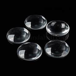 Transparent Glass Cabochons&nbsp;GGLA-R026-45mm