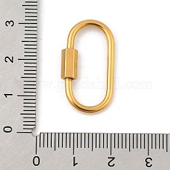Ion Plating(IP) 304 Stainless Steel Screw Carabiner Lock Charms&nbsp;STAS-H107-04D-G