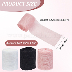 3 Rolls 3 Colors Polyester Chiffon Ribbon&nbsp;OCOR-CY0003-74