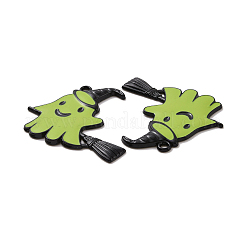 Halloween Theme Rack Plating Alloy Enamel Pendants&nbsp;PALLOY-O109-49EB
