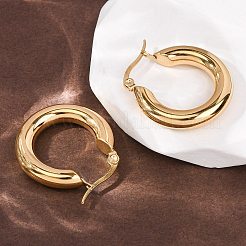 304 Stainless Steel Hoop Earrings&nbsp;EJEW-G458-02G