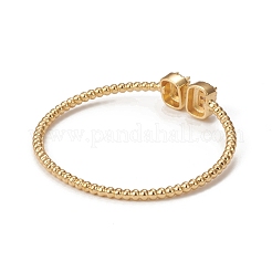 Rack Plating Brass Micro Pave Cubic Zirconia Bangle&nbsp;BJEW-E071-30G