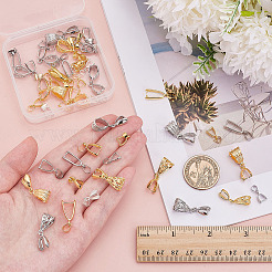 48Pcs 12 Styles Brass Ice Pick Pinch Bails&nbsp;KK-ME0002-94