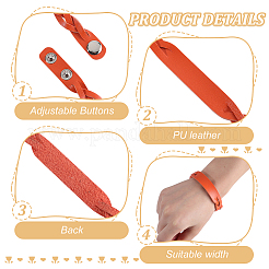 16Pcs 8 Colors Imitation Leather Cord Bracelets Set with Snap Clasps&nbsp;BJEW-GF0001-19