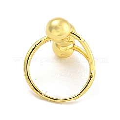 Round Rack Plating Brass Cuff Rings for Women&nbsp;RJEW-G330-69G