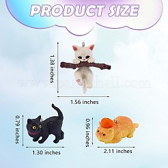 9 Pieces 3D Resin Cat Charm Pendant Cute Resin Animal Pendant Mixed Shape for Jewelry Keychain Bag Decorated Making Crafts&nbsp;JX476A