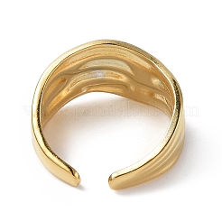 Ion Plating(IP) 304 Stainless Steel Open Cuff Ring for Women&nbsp;RJEW-C046-09G