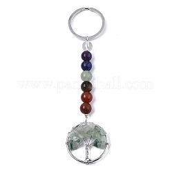 Natural Gemstone Chips Chakra Keychain&nbsp;G-N0326-004