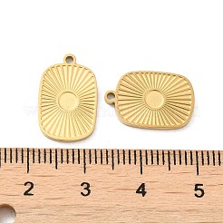 Ion Plating(IP) 316L Surgical Stainless Steel Pendant Cabochon Settings&nbsp;STAS-F302-05G