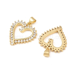 Brass Micro Pave Cubic Zirconia Pendants&nbsp;KK-F919-08A-G