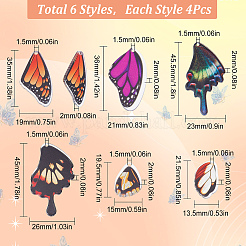24Pcs 6 Style Spring and summer series Acrylic Pendants&nbsp;SACR-SC0001-12