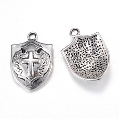 Tibetan Style Alloy Pendants&nbsp;X-TIBEP-Q062-14AS-RS