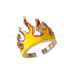 Brass Enamel Cuff Open Rings&nbsp;WG237BA-01