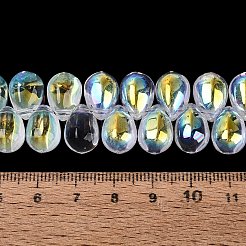 Electroplate Transparent Glass Beads Strands&nbsp;GL-N005-02A-B01