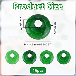 16Pcs Dyed Natural Malaysia Jade Donut/Pi Disc Charms&nbsp;G-HY0001-98