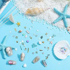 Ocean Theme Natural Shell & Resin & Plastic & Alloy Nail Art Decoration&nbsp;MRMJ-CP0001-34D