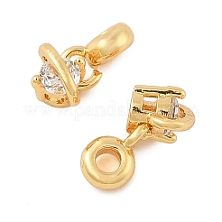 Brass Micro Pave Cubic Zirconia Pendants&nbsp;KK-U056-13G
