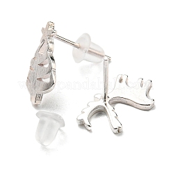 Christmas Theme Brass Asymmetrical Earrings&nbsp;LS-EJEW-D062-01A-S