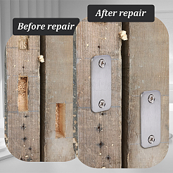 201 Stainless Steel Door Lock Hole Cover Plate&nbsp;DIY-WH0750-373B