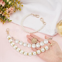 3Pcs 3 Style ABS Plastic Imitation Pearl Beaded Bag Handles&nbsp;DIY-PH0013-29
