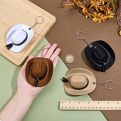 4Pcs 4 Colors Cowboy Hat Shape Keychain&nbsp;KEYC-PH0002-18