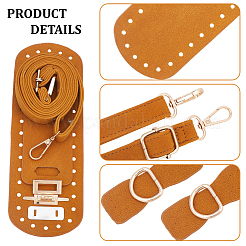 1 Bag DIY Blank Oval Imitation Leather Multi-Use Crossbody/Shoulder Bag Making Finding Kits&nbsp;DIY-CL0001-20