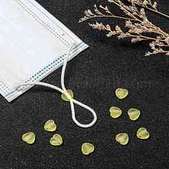 Heart Transparent PVC Plastic Cord Lock for Mouth Cover&nbsp;KY-D013-03E