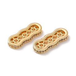 Brass Micro Pave Cubic Zirconia Multi-Strand Links&nbsp;KK-P239-03B-G