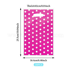 Polka Dot PET Plastic Packing Bags with Die Cut Hole Handle&nbsp;ABAG-TADJ0002-001E