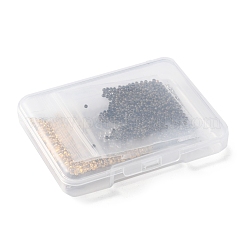 2200Pcs 4 Style Brass Crimp Beads&nbsp;KK-FS0001-19