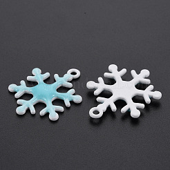 Spray Painted Alloy Enamel Pendants&nbsp;ENAM-N055-036D-NR