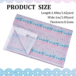 Fish Scale Pattern Polyester-Cotton Fabric&nbsp;DIY-WH0430-114C