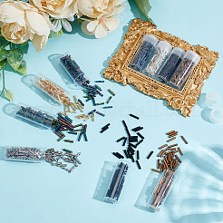 10 Colors Glass Bugle Beads&nbsp;SEED-ME0001-15