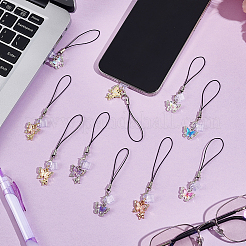 10Pcs Alloy Rhinestone and Resin Mobile Straps&nbsp;PALLOY-OC00038