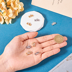 8Pcs 2 Colors Glass Charms&nbsp;KK-TA0001-77