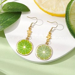 Alloy Enamel Dangle Earrings&nbsp;EJEW-JE06044