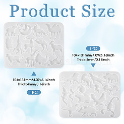 2Pcs 2 Styles DIY Pendant Silhouette Silicone Molds&nbsp;DIY-GN0001-01B