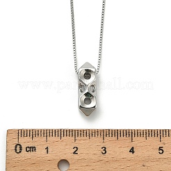 Brass Cheese Pendant Adjustable Slider Necklaces&nbsp;NJEW-B135-02P