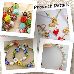 160Pcs 10 Styles Handmade Millefiori Lampwork Beads&nbsp;LAMP-PA0001-82