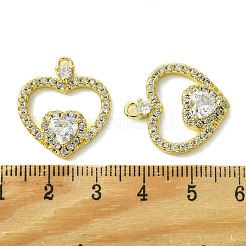 Eco-Friendly Brass Micro Pave Cubic Zirconia Pendants&nbsp;KK-A204-14G