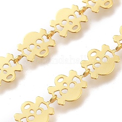 Brass Skull Link Chains&nbsp;CHC-H100-15G
