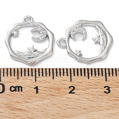 Brass with Clear Cubic Zirconia Pendants&nbsp;KK-G474-18P