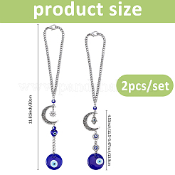 2Pcs 304 Stainless Steel Cable Chains Pendant Decoration&nbsp;HJEW-FH00132