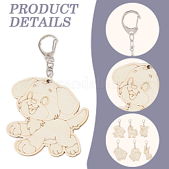 36Pcs Wooden Pendant Decorations&nbsp;AJEW-CN0007-02D