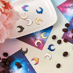12Pcs 6 Colors Stainless Steel Pendants&nbsp;STAS-TA0001-34