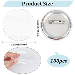 100Pcs PVC Badge Protector Covers&nbsp;FIND-SP0006-26B
